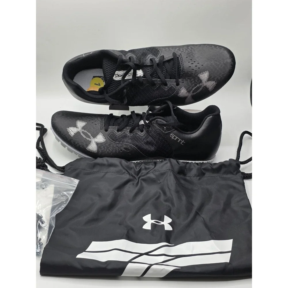 Under Armour UA Kick Sprint 4 Track Spikes Black/Gray Men's 13‎  / Women's 14.5
